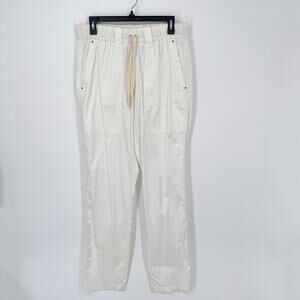 Pete & Greta by Johnny Was Women's NEW Cotton Pants Size 6 White Drawstring